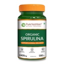 Čistá výživa Organic Spirulina 2400mg na servírování 124; 180 Veg Tablety 124; Spirulina Powder Organic Tablety 124; Podporuje zdravou pleť & zvýšení imunity 124; Non GMO
