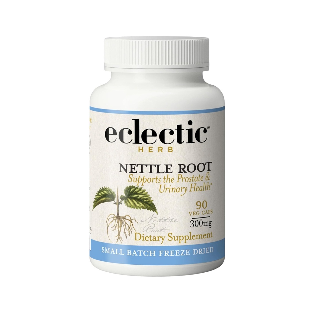 Eklectic Herb - Kořenové kapsle pro kopřivku 124; Prostata, Močový trakt, a mužská podpora pro zdraví 124; Vegan, Non- GMO, gluten zdarma, Freeze- sušený (90 CT 124; 250 mg)