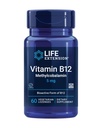 Life Extension Vitamin B12 Methylkobalamin, Nerve doplněk zdraví, Kognitivní podpora, Energy Vitamin, methylkobalamin B12, 5 mg, Quick-Rozpouštění, Gluten- Free, Non- GMO, Vegetariánské, 60 Lozenges