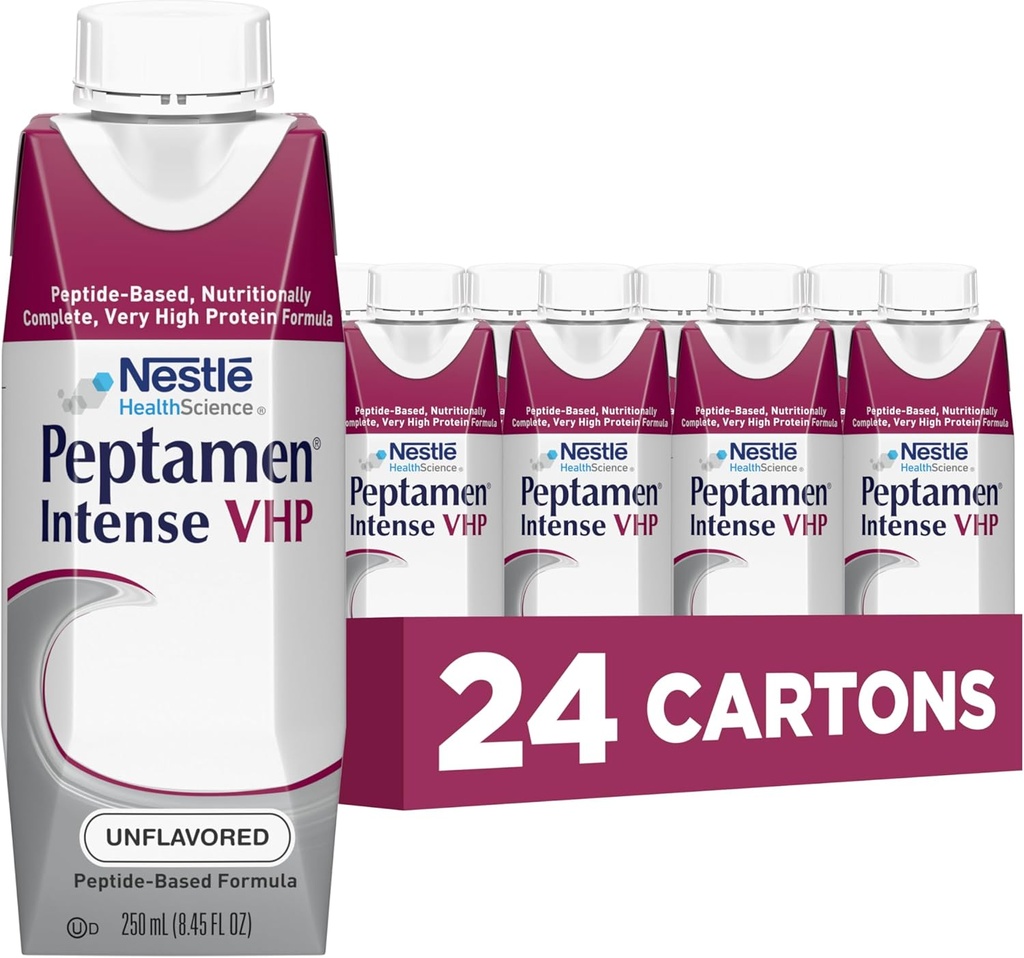 Nestle Peptamen Intenzivní VHP Tube Krmení Formule Neochucené 250 ml karton 24 Ct