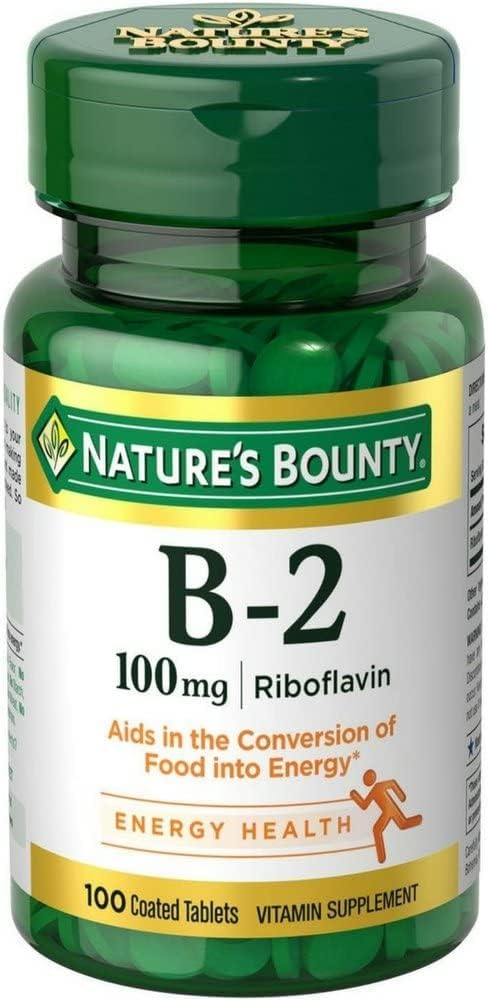 Nature 's Bounty Vitamin B-2 100 mg, 100 tablet (balení po 12)