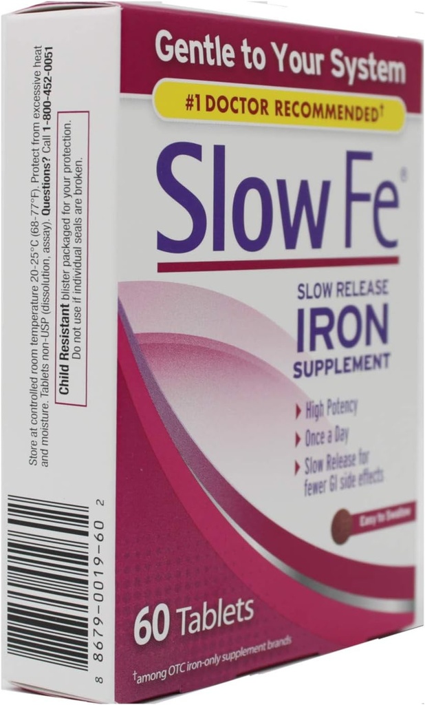 Pomalé Fe pomalé uvolňování železa, tablety, 60 ea - 2 ks