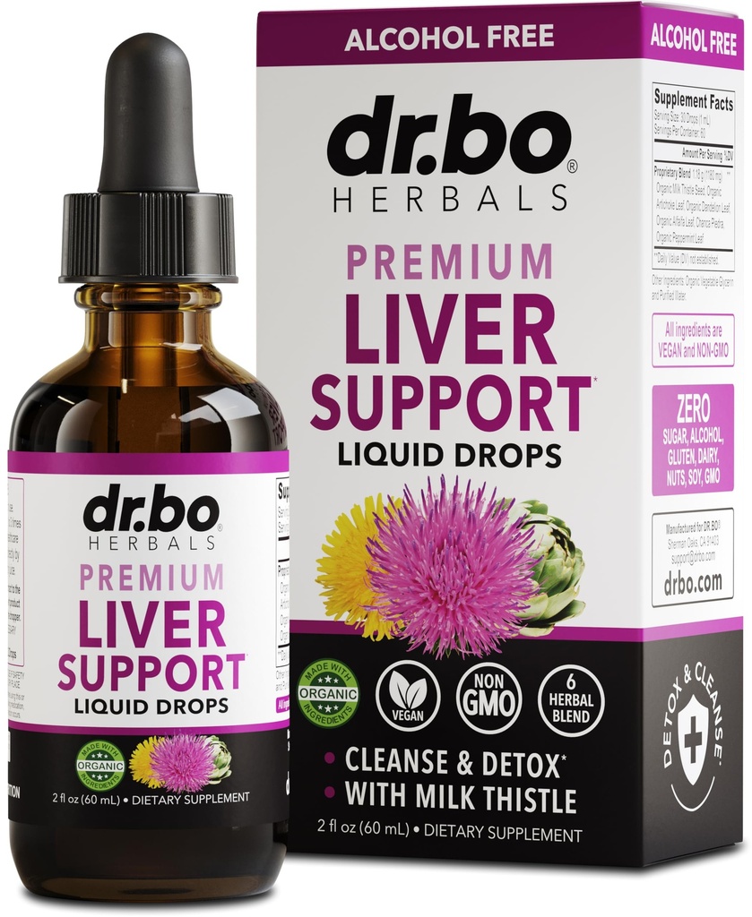 Vyčištění jater Detox & opravy Organic - přírodní doplněk pro podporu jater Tekuté Kapky, Mléko Thistle Pampeliška, Chanca Piedra Extract, Artichod - žlučník Zdravotní vzorec doplňky Tekuté Kapky 2oz