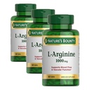 Přírodní Bounty L- Arginine 1000mg pro podporu krevního toku a cévní funkce - Non- GMO, gluten zdarma, 50 tablet (balení po 3)