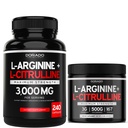 L Arginin L Citrulline (240 Počet) - Oxid dusný Pill pro Stamina & Endurance a L Arginine L Citrulline Powder (3g) - Oxid dusnatý Powder for Performance & Endurance - Vegan & USA Made