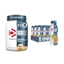 Balení proteinu Dymatize Performance Protřepat, Ovocné Oblázky (12 balení) + ISO100 syrovátkový prášek izolát, Gourmet Vanilla (20 Servings)