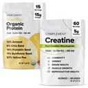 Doplněk Protein & Creatin Bundle 124; Organic Vanilla Protein + Mikronizovaný Creatin for Recovery & Energy