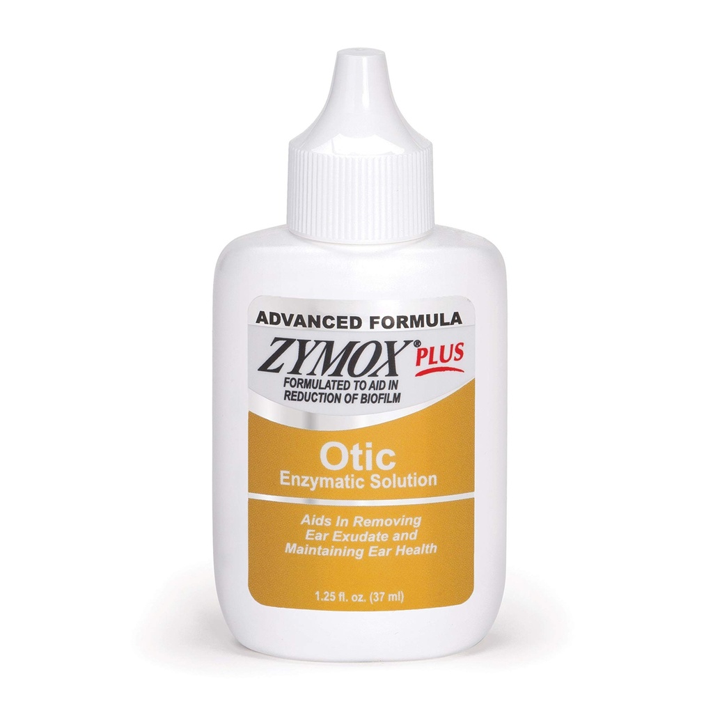 Zymox Advanced Formule Otic Plus Enzymatické Ušní roztok pro psy a kočky bez hydrokortizonu, 1.25oz