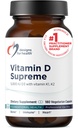 Designy pro zdraví Vitamin D Supreme - Vitamin D 5000 IU s 2000mcg Vitamin K jako MK4 pro zdraví kostí, Zdraví srdce, Mood & Imunitní Podpora - Vitamin D3 Vylepšený GG Dodatek (180 Kapsle)