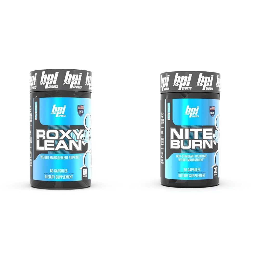 BPI Sports RoxyLean Extrémní spalovač tuků & Nite Burn Nighttime spalovač tuků & Spánek podpora, 60Count & 30 Služeb