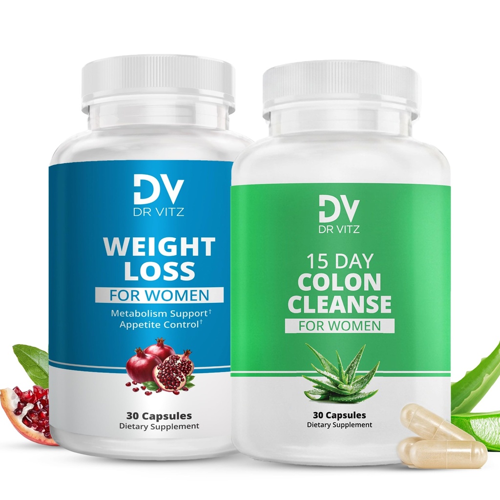 Dámské řízení hmotnosti Duo - 15 den Detox & Weight Loss Support - 2- Step System to Cleanse, Reset & Udržovat výsledky