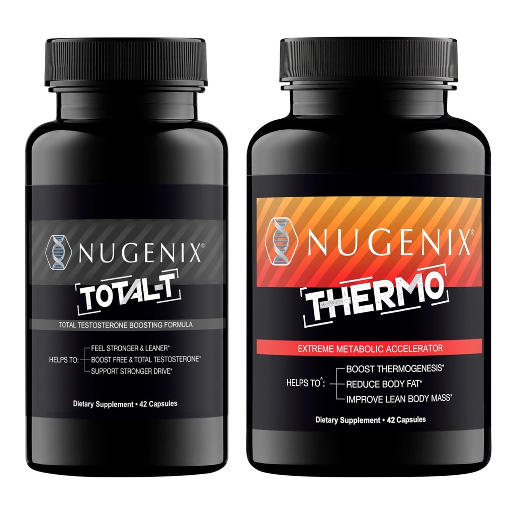Nugenix Thermo Fat Burner a Total- T Testosteron Dodatek pro muže