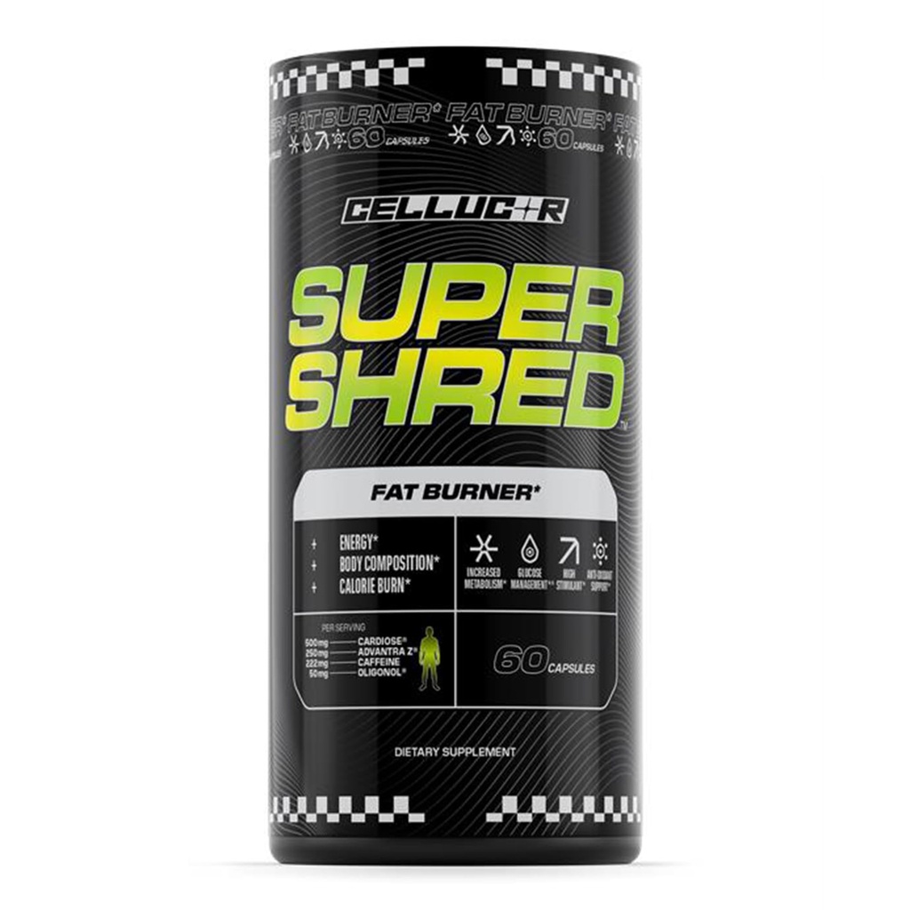Cellucor Super Shred ™ Fat Burner PHAR124; Termogenní Power & High Stimulant Energy PHAR124; 60 Kapsle