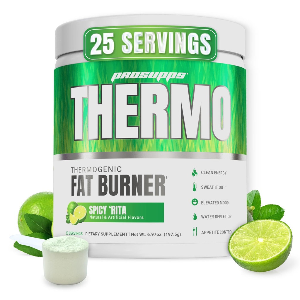 ProSupps Thermogenic Fat Burner Powder, Pikantní Rita - Weight Loss & Metabolismus Booster Pre Workout Dodatek pro ženy a muže - Podporuje kontrolu appetit a zvyšuje energii - gluten- Free - 25 Služeb