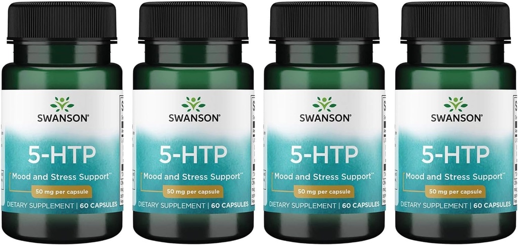 Swanson Amino Acid 5- Htp 50 miligramů 60 tobolek (4 balení)
