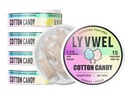 LyvWel 125mg Caffeine Energy Pouches - Clean Energy with Guarana for Focus & Stamina - 5- Pack (75 Total Pouches) (5 Pack, Cotton Candy)