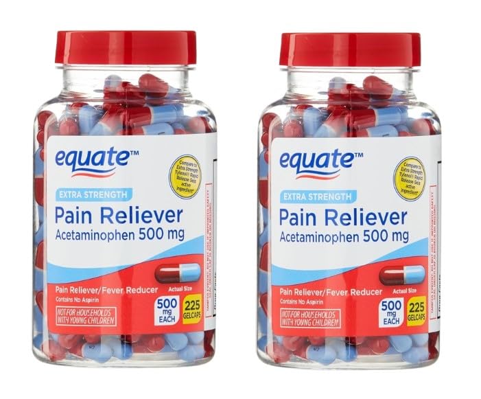 Extra síla Acetaminophen 500mg Gelcaps - 225 Počet (balení po 2)