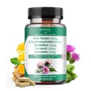 GREENLIONS Lymfo- Cleanse Detox & Opravy jater - Strength Milk Thistle 30X Extract - Standardizovaný a koncentrovaný 80% Silymarin w / Vitamin, 95% kurkuminoidy & 17 + Játra Zdravotní výživu Vegan 120CT