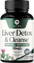 Detox a opravy jater - Doplněk pro mléčné bodláky pro potravu a imunitní zdraví - Zázvor kořenová, Cholin & Pampelion Kořen - Bylinná Játra Podpora se Silymarin, Beetroot & Artyčok - 120 Kapsle