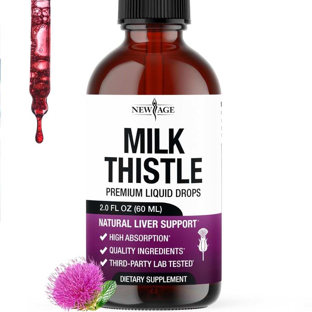 Mléko Thistle Liquid Drops - Všechny přírodní mléko Thistle Extract se Silymarin - vysoká absorpce - Non- GMO, gluten- Free - 2 oz