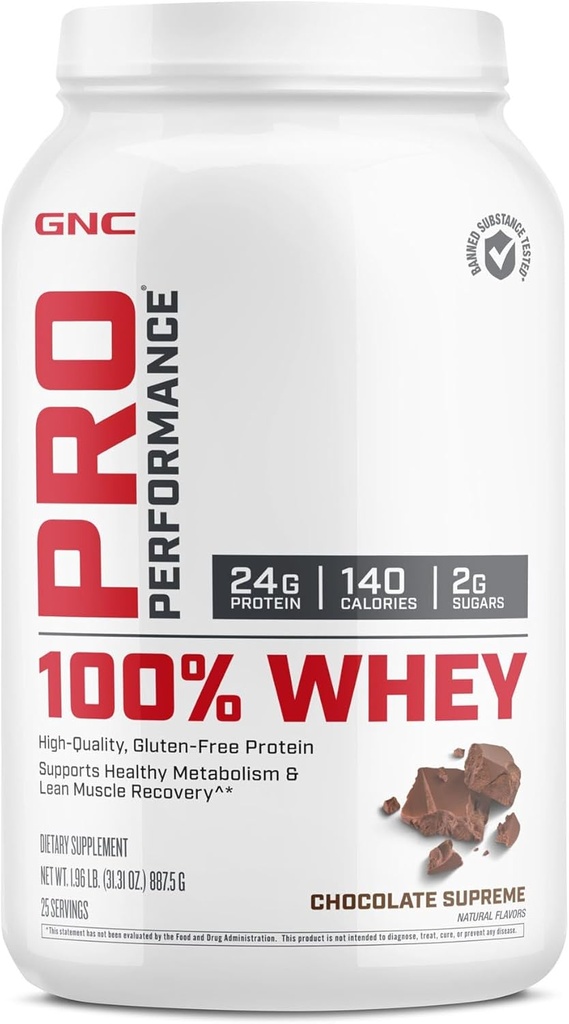 GNC Pro Performance 100% syrovátka - Chocolate Supreme (25 Služeb)