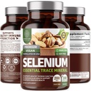 N1N Premium čisté selenium [200MCG, Max Absorpce] Esenciální stopový minerál na podporu imunity a funkce prostaty, 180 Veg Caps