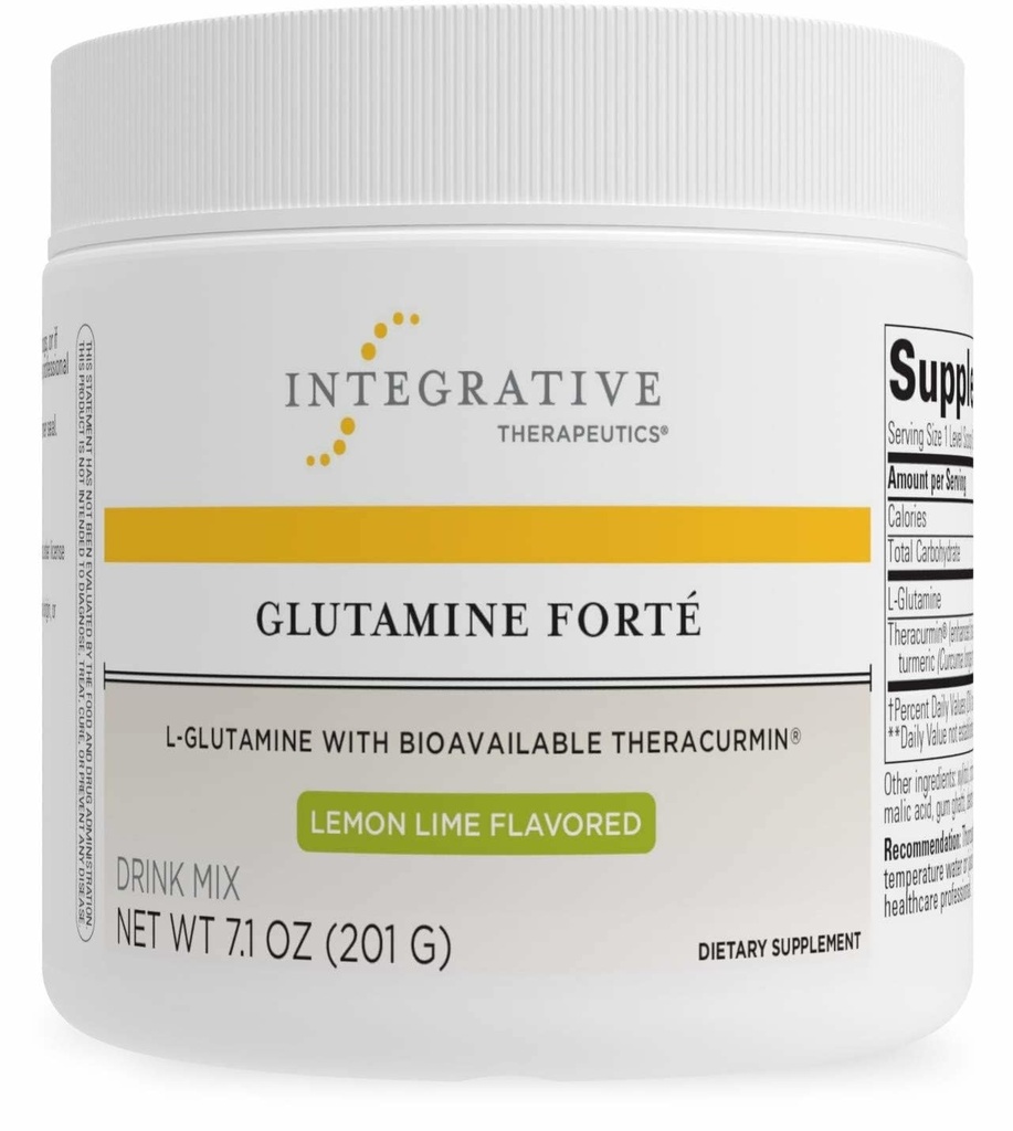 Integrační terapeutika Glutamin Forté - denní doplněk zdraví * - Gut Support Drink Mix * - Vegan, gluten- Free & Dairy- Free - Lemon Lime ochucené - 7.1 oz (30 Služeb)