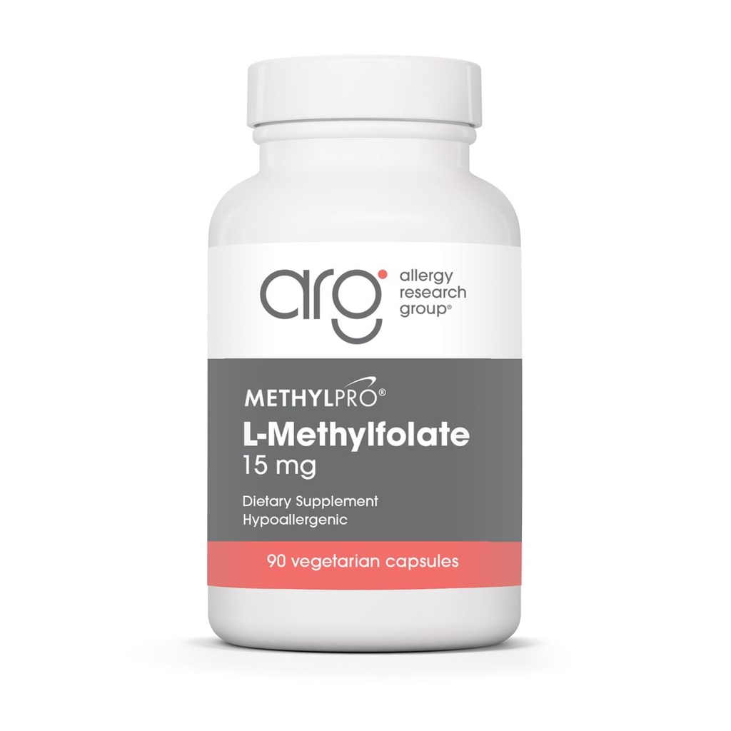 MethylPro L- Methylfolát 15 mg - Biologicky dostupný doplněk folátu pro podporu zdraví a neurotransmiterů - Vegetariánská a hypoalergenní - 90 Služeb - 90 Počet