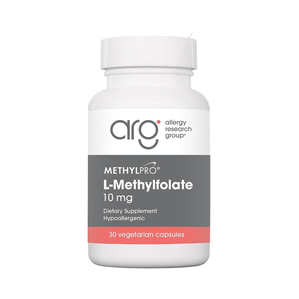 MethylPro L- Methylfolát 10 mg - Podporuje zdravou mindset - Aktivní folát pro metylační podporu a biochemické reakce - Vysoce biologicky dostupné - 30 Podání - 30 Kapsle