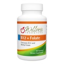 Wellness Resources B12 and Folate Supplement - Methyl B12 1000 & Methylovaný folát pro vysokou absorpci, gluten zdarma, doplněk imunitní podpory, B12 a folát pro MTHFR, 5-MTHF