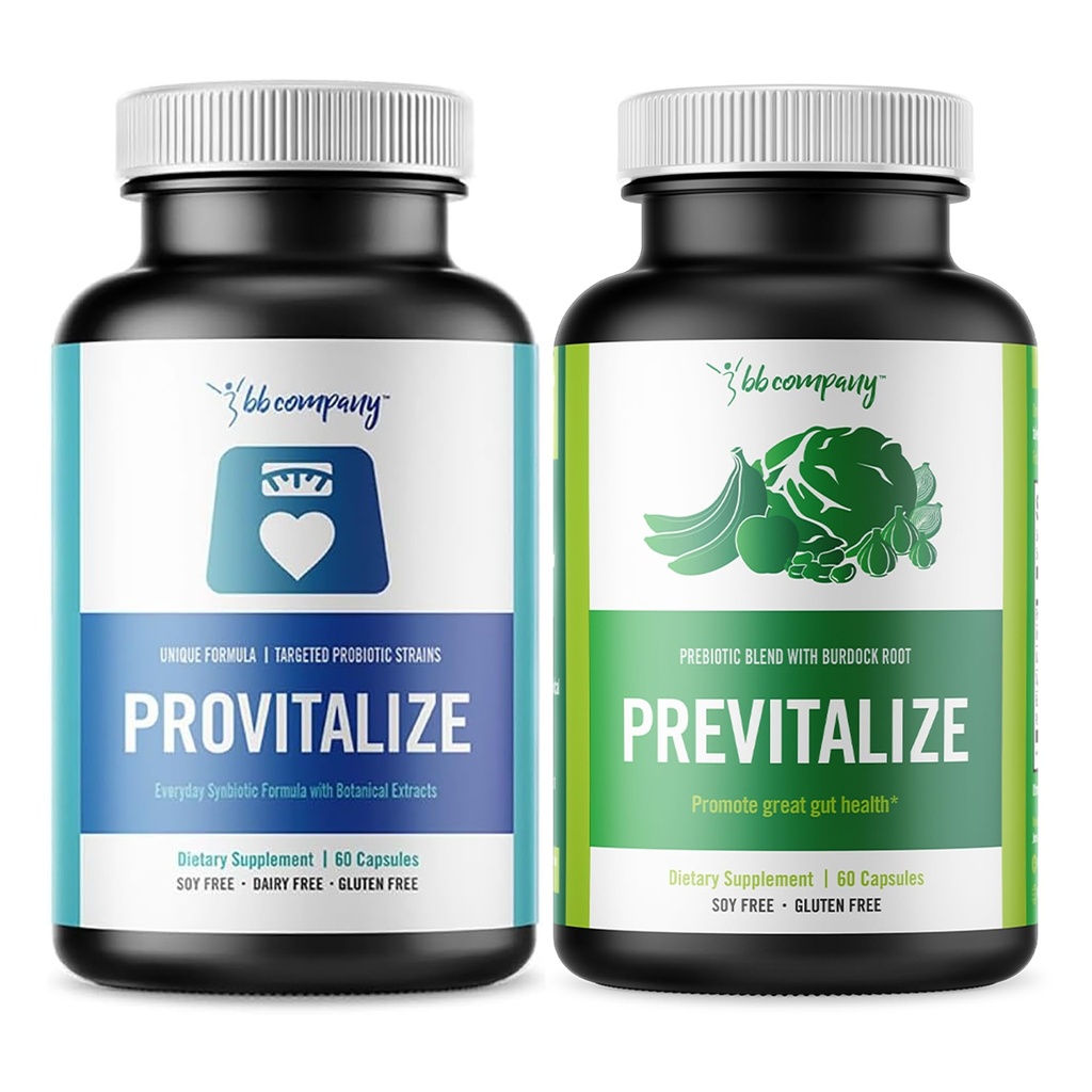 BB Company Slim Gut Bundle CLANE124; Menopauza Prebiotika a Probiotika pro ženy CLANE124; Gut Vitamíny pro stravitelné zdraví CLANE124; Podporuje společné zdraví & Sexy Midsection CLANE124; Provitalizace & Previtalizace CLANE124; 30 Day Supply