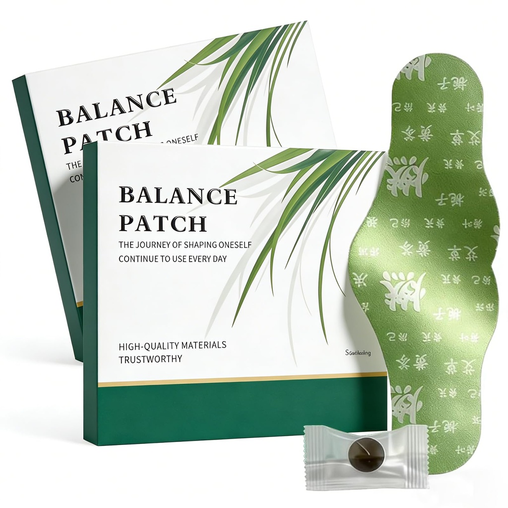 Balance Patch, Japonská Bylinná Patch Stomach, Plant- Based Ingredients, Promotes Abdominal Comfort Non- Irritating Design, Pohodlné Adhesive Design, Easy Topical Use (2 Boxes- 10 Záplaty)