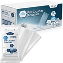 MED PRIDE Pill Crusher 4.7 "x2" Pouches "- Balení 1000 drtičů na léky - Zdravotnická třída Čiré Tablety Drtící sáčky pro snadnou spotřebu s nulovým odpadem