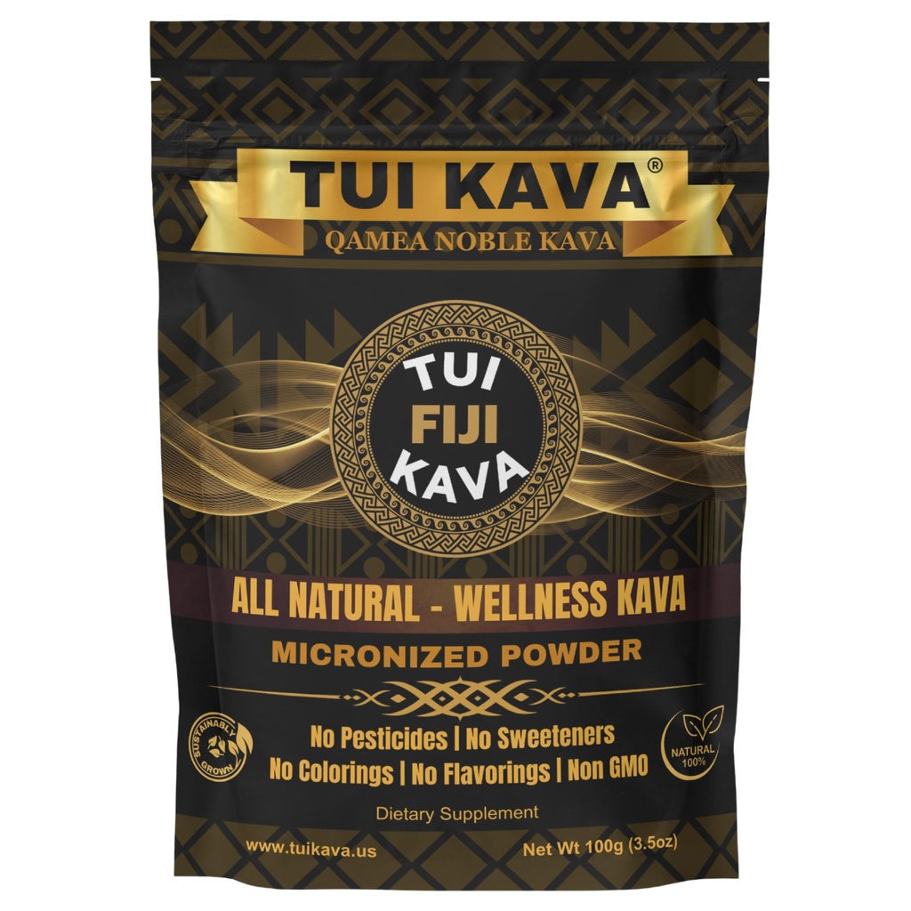 MICRONIZED Noble Kava Root Powder - 100g (3.5oz) Zkušební velikost 124; Heady & Euforie 124; Natural Mood, Sleep & Stress Support 124; Premium Fijian Kava for Focus & Relaxation 124; NO STRAINING