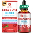 Ledviny a vyčištění jater Detox & Opravy Kapky, Cranberry a Mléko Thistle Dodatek s Artichod, Astragalus, Koňský ocas - Přírodní bylina pro játra, Ledviny, Močový trakt, močový měchýř, 60 ml