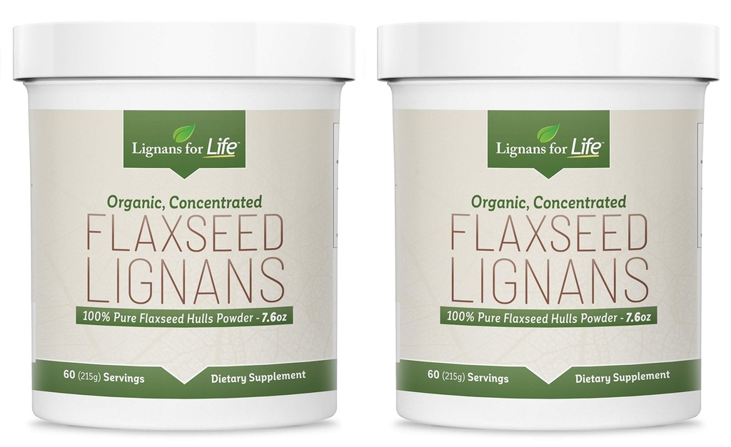 Lignans for Life - Přírodní objemový půdní lněný prášek - Omega 3 & 6 mastné kyseliny plněné vysokým vláknem Antioxidanty - Podpora zdravého srdce a vlasů, Zdravý imunitní systém - 60 Servings 80mg na kartu, 2 Pack