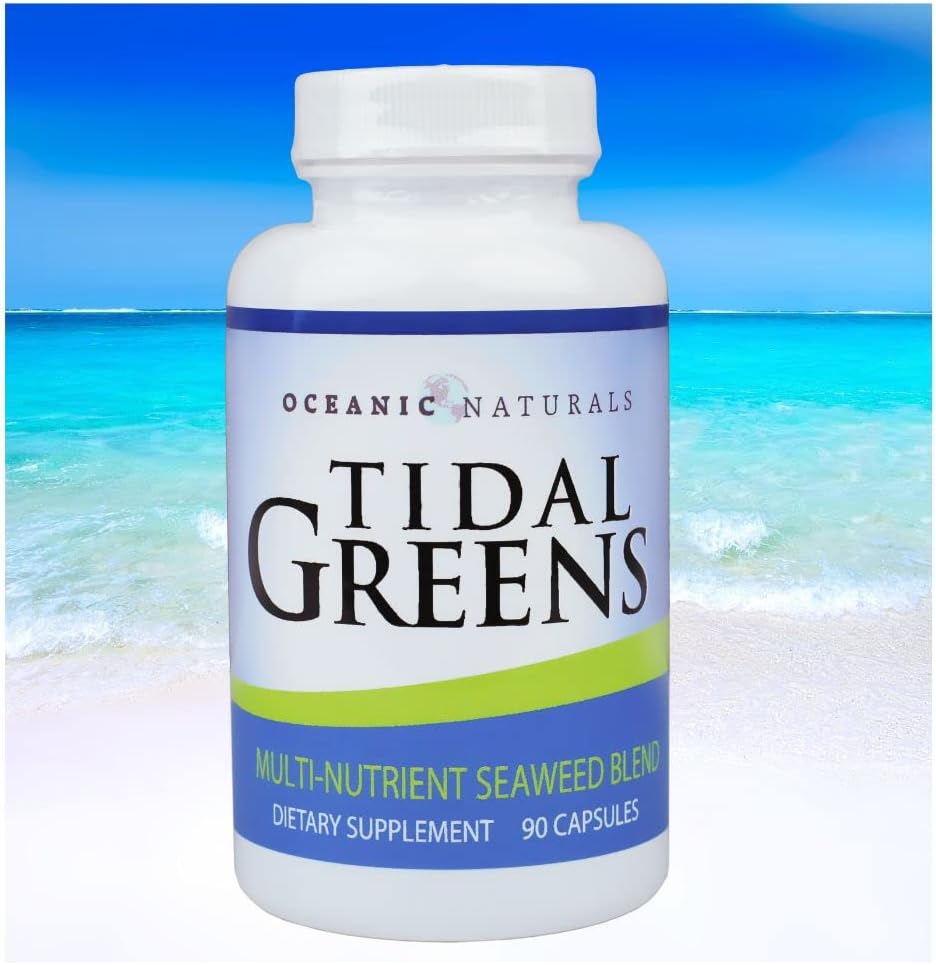 Přídavek Tidal Green Seaweed Natural Source of jód - Imunitní podpora energetické pohody - 90 Vegetariánských kapslí