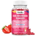 Magnesiové gumy pro děti - Magnesium Citrát + Vitamin B6 & D3 - Skvělé Ochutnávající děti Magnesium Klidové gumy pro Nerve kosti a svalnaté zdraví pro děti Wellness, Vegan Jahodové ochucení 60 Počet