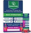 Smart Eats Electrolyte Powder - 1,690mg Electrolytes, 9 esenciální minerály & vitaminy, 5 Antioxidanty, Rapid & Energizing Hydration, Designed by Doctors, < 1 Gram Sugar, Sour Berry Flavor - 30 Packets
