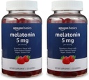 Basics Melatonin 5 mg, 120 Gummies (2 per Serving), Strawberry (dříve Solimon) (Balení po 2)