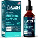E2H Advanced Intestinal Support - Natural Intestinal Cleanse and Digestive Cleanse Supplement - Wormwood and Black Walnut Extract - Non- GMO, Vegan - 2 Fl Oz