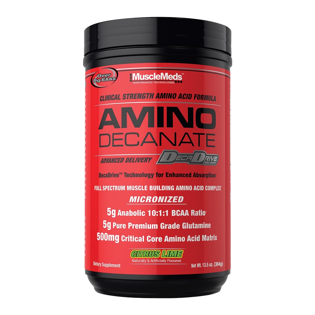 MuscleMeds Amino Decanate, Citrus Lime, 13.5 oz (384g)