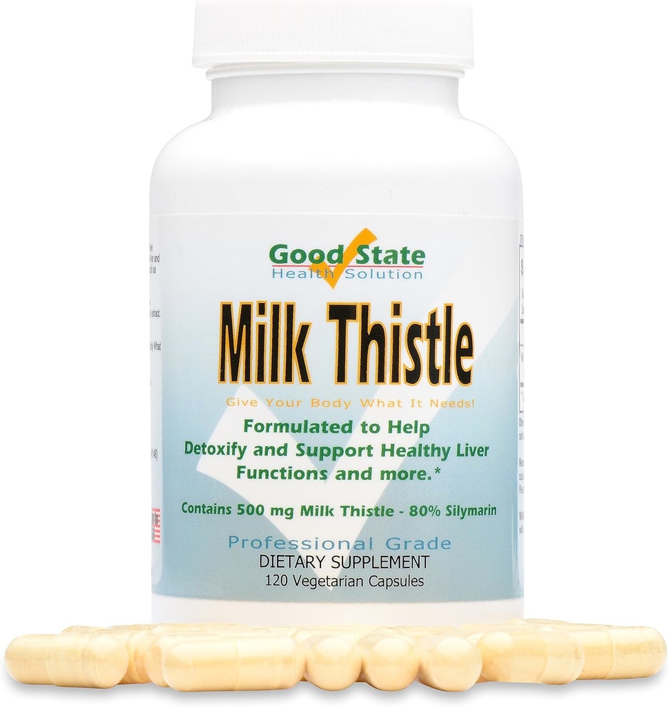 Dobrý stát - Mléko Thistle Extract - (500 mg) (80% silymarin) (120 vegetariánských tobolek)