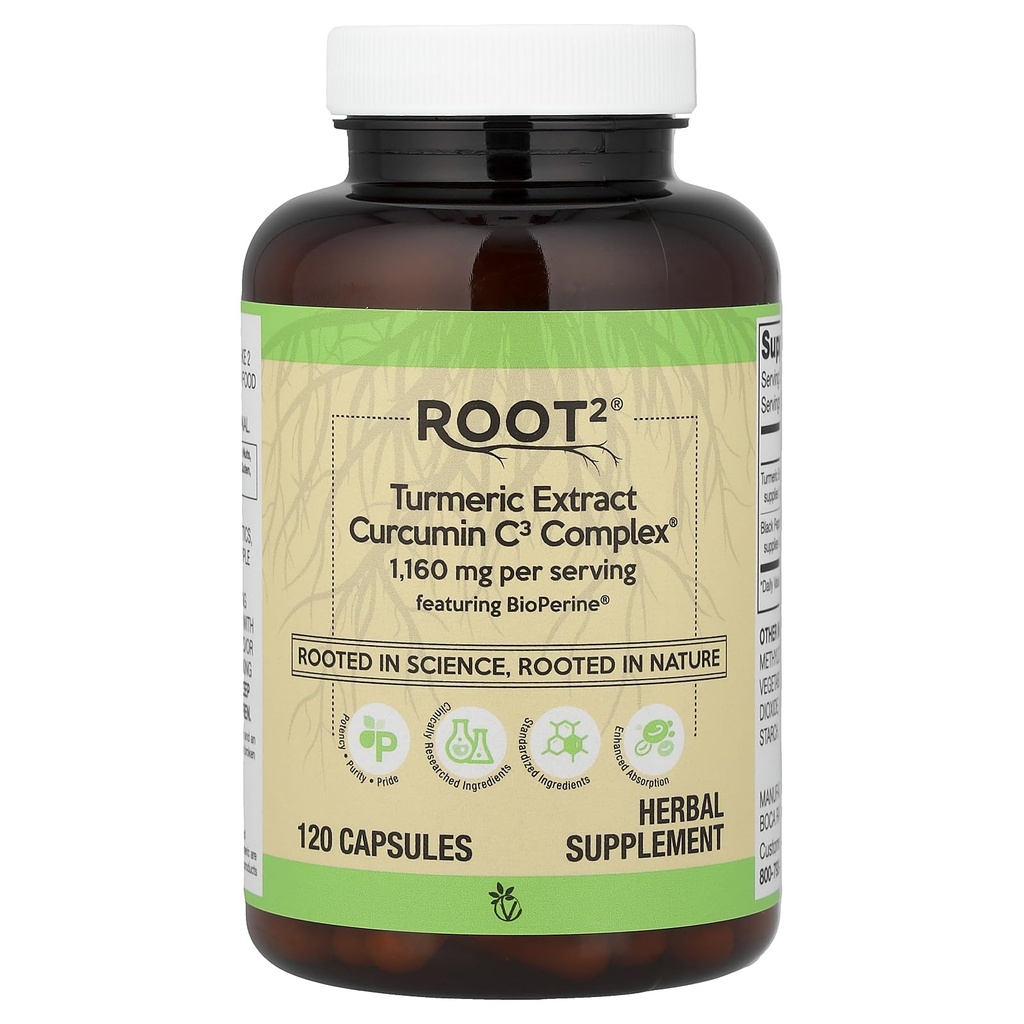 Vitacost Turmeric Extract Curcumin C3 Complex s bioperínem - 1,160 mg na jedno podání - 120 Kapsle