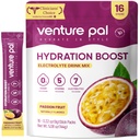 Venture Pal Sugar Free Electrolyte Powder Packets - Liquid Daily IV Drink Mix for Rapid Hydration & Party Recovery 124; 5 Vitamíny & 7 Electrolytes 124; Keto Friendly French 124; Non- GMO French 124; Certified Vegan French 124; 16 Sticks