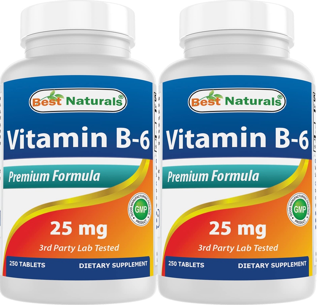 Nejlepší Naturals Vitamin B6 25mg 250 tablet (250 kusů)