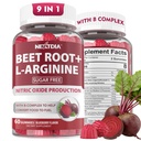 Řepné kořenové gumy & L- arginin, oxid dusnatý doplňky pro muže a ženy w / Organic Beets, B1, B2, B3, B5, B6, Folát, B12 pro energetický boost a podporu cirkulace, cukr zdarma, 120 Cts