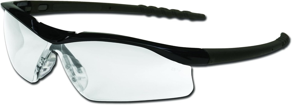 MCR Safety DL110AF Dallas bezpečnostní brýle s leštěným černým rámem a jasné anti- Fog Lens
