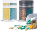2 Pack KIGI Velká kapacita Medicína Organizátor a Pouzdro s 4 Compartments
